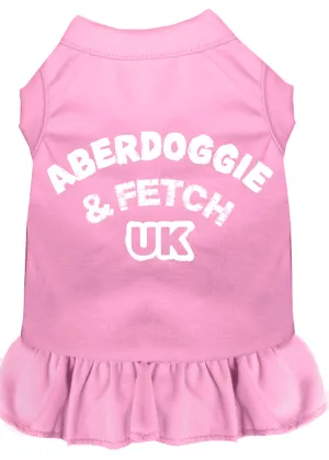 Aberdoggie Uk Screen Print Dress Light Pink Xl