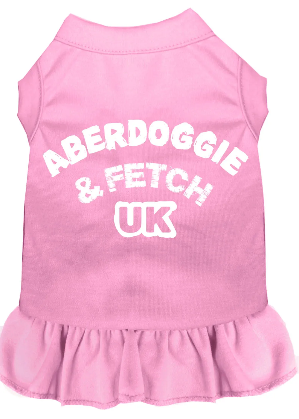 Aberdoggie Uk Screen Print Dress Light Pink Xl
