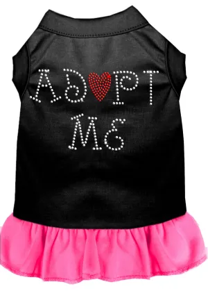 Adopt Me Rhinestone Dress Black With Bright Pink Xl