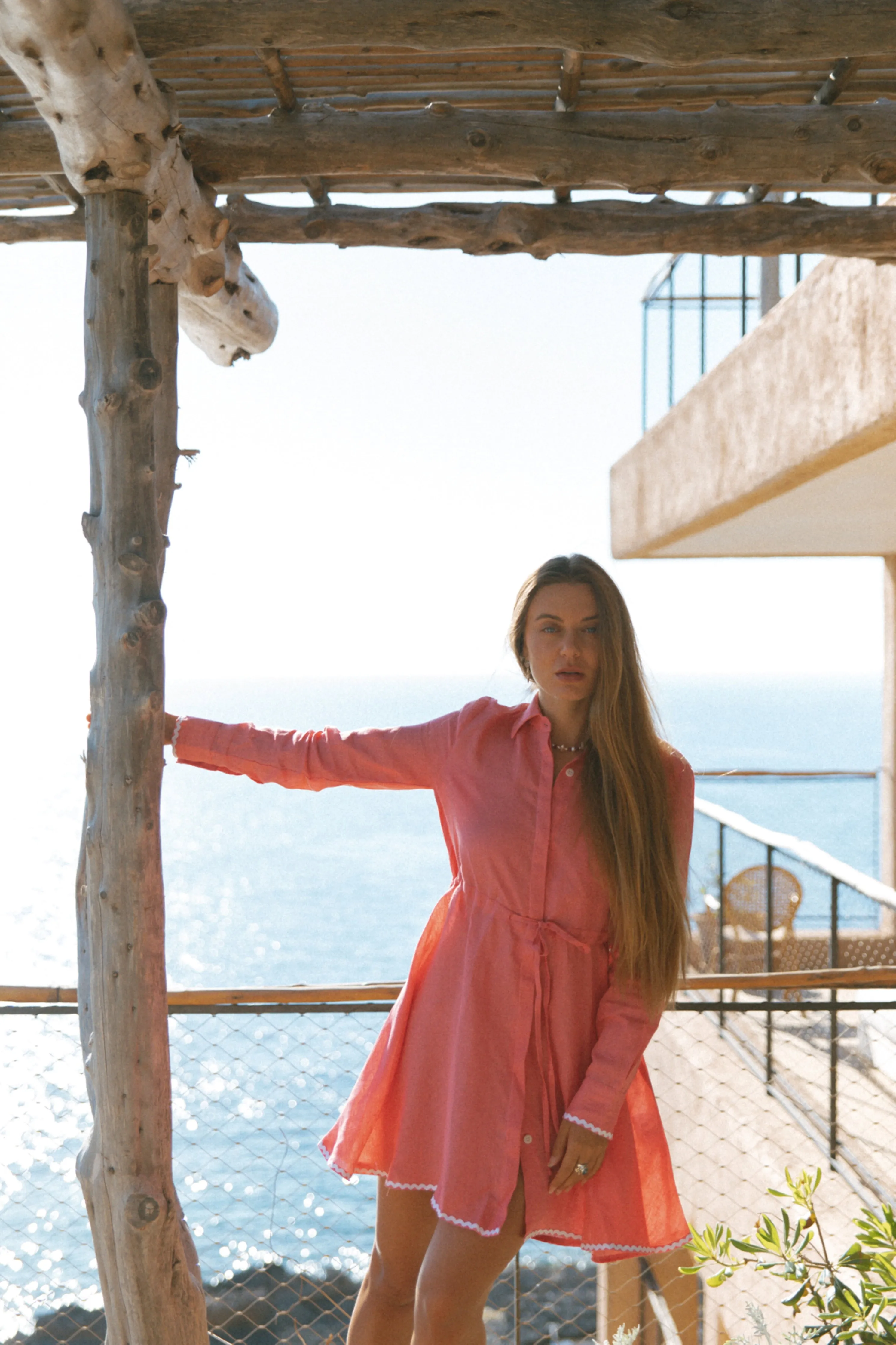 Amalfi Short Dress in Hibiscus