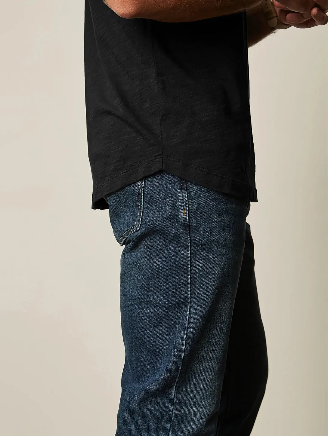 Amaro Slub Short Sleeve T-Shirt - Black