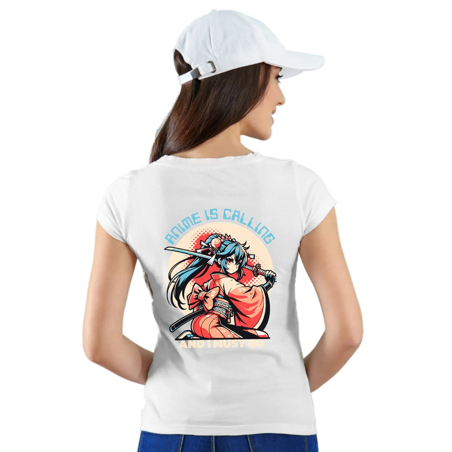 Anime is calling Womens cotton printed T-shirt
