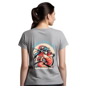 Anime is calling Womens cotton printed T-shirt