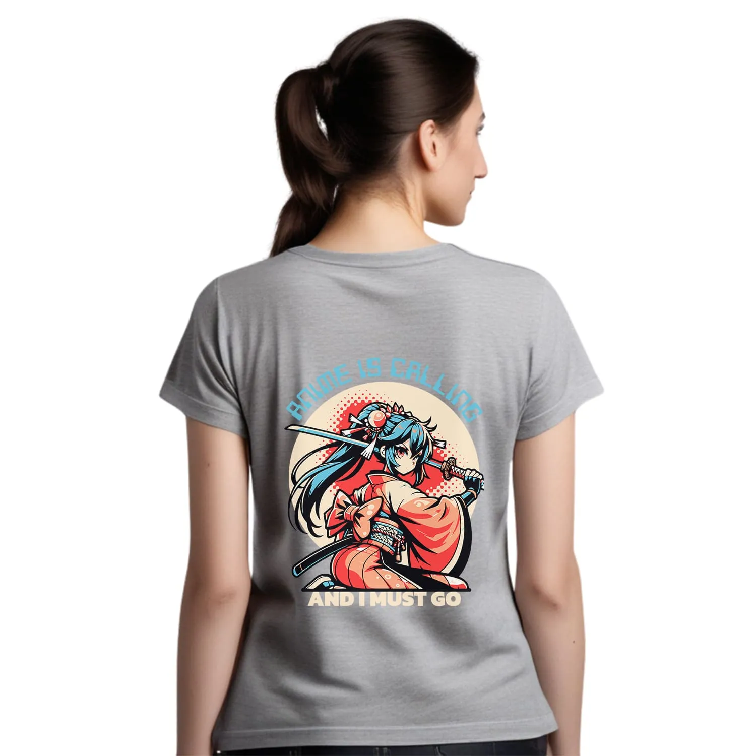 Anime is calling Womens cotton printed T-shirt