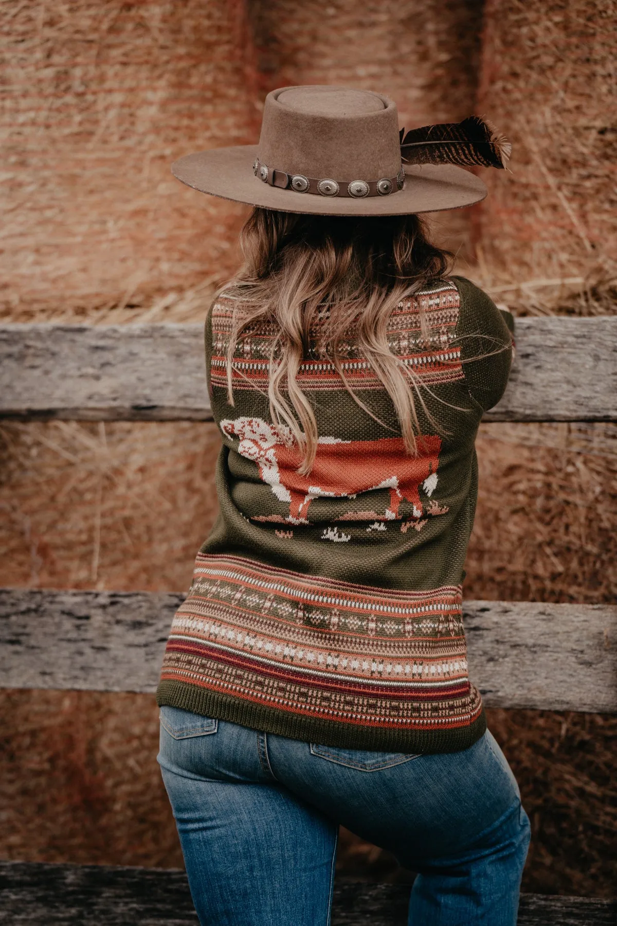 'Benson' Hereford Cardigan (Grey & Olive; S-XXL)