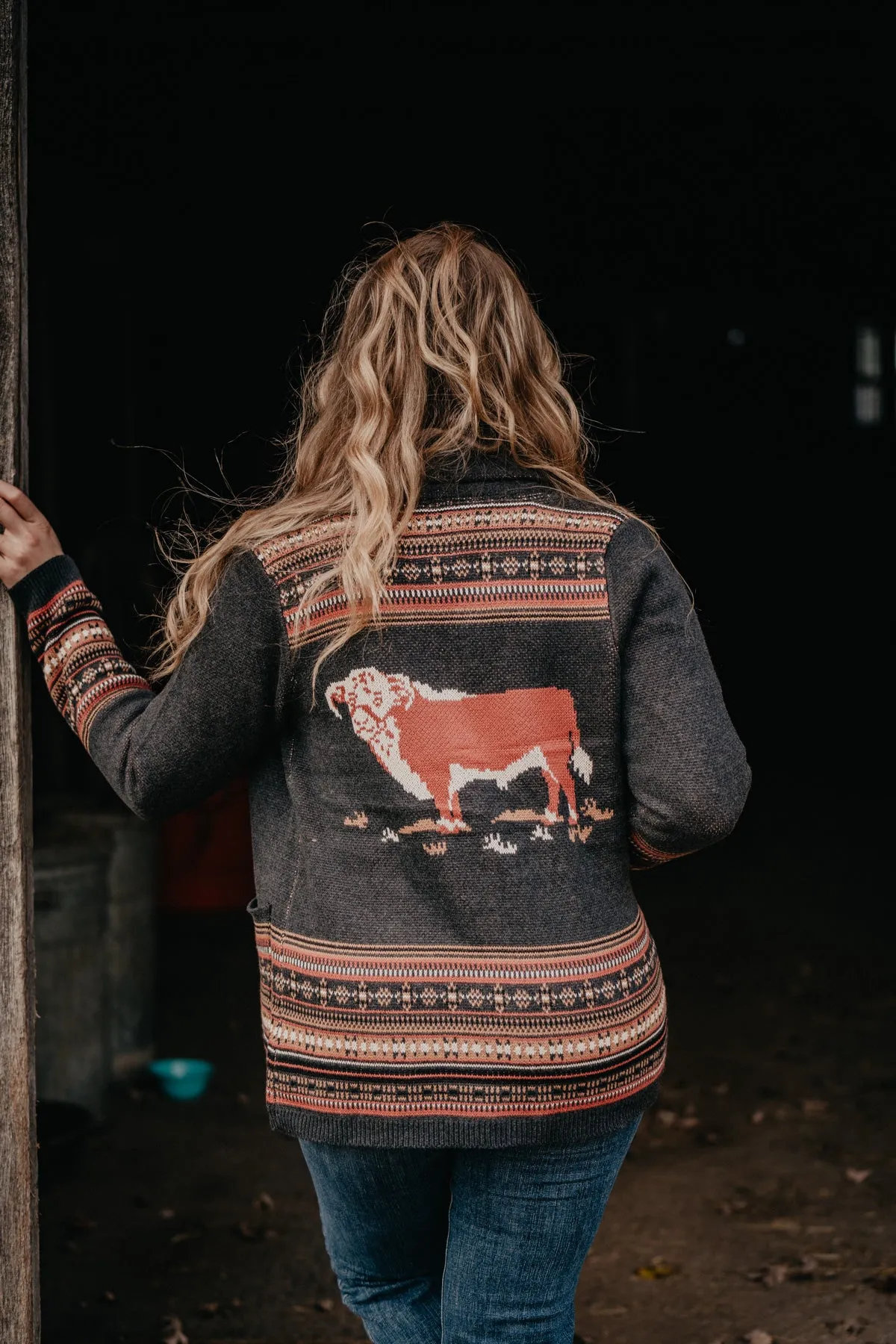 'Benson' Hereford Cardigan (Grey & Olive; S-XXL)