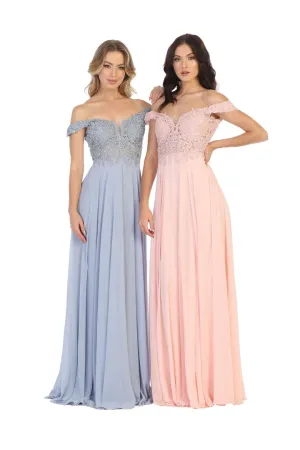 Blush Bridesmaid Dresses in Mesh and Plus Size Gowns by MQ1602