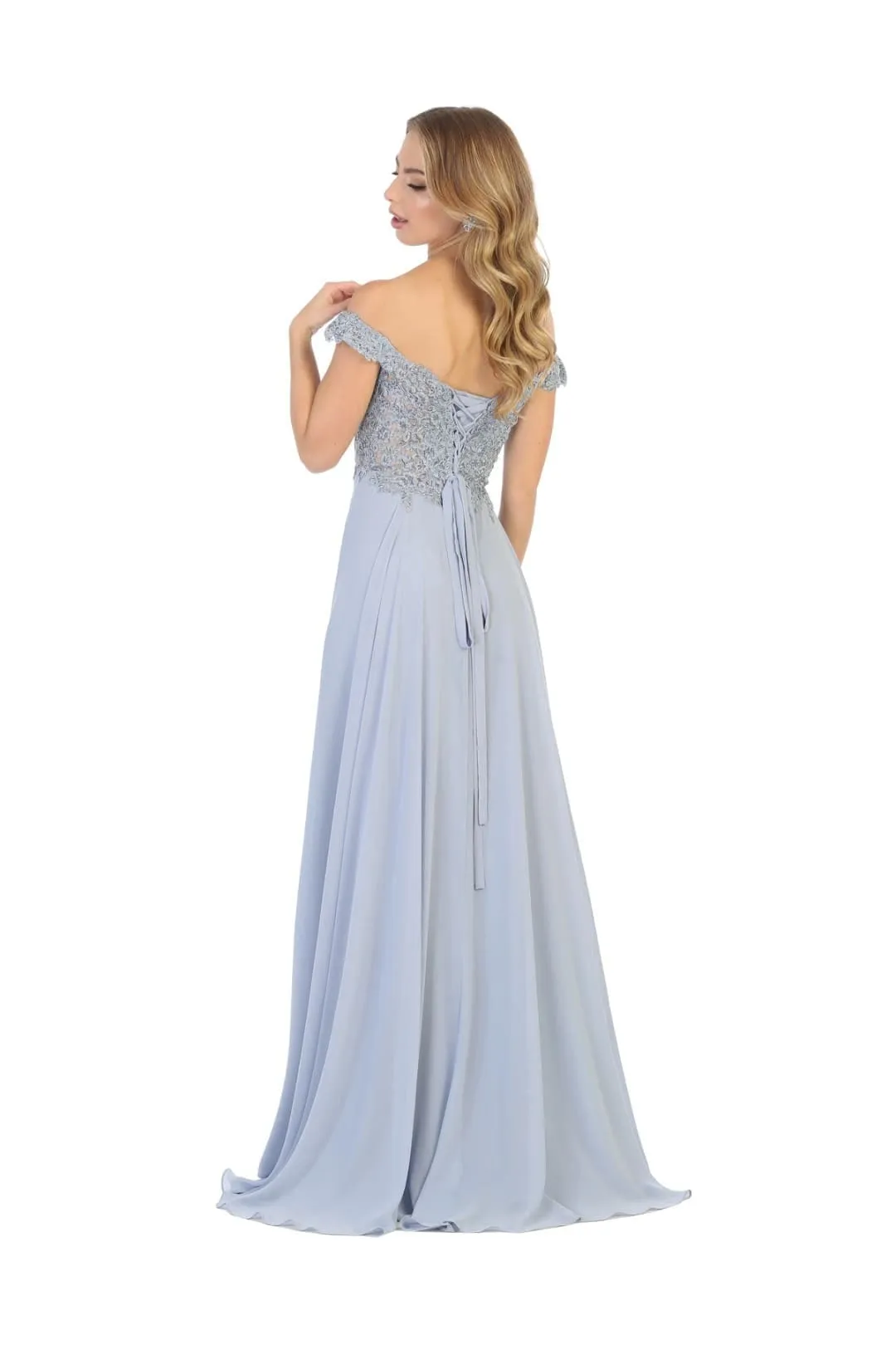 Blush Bridesmaid Dresses in Mesh and Plus Size Gowns by MQ1602