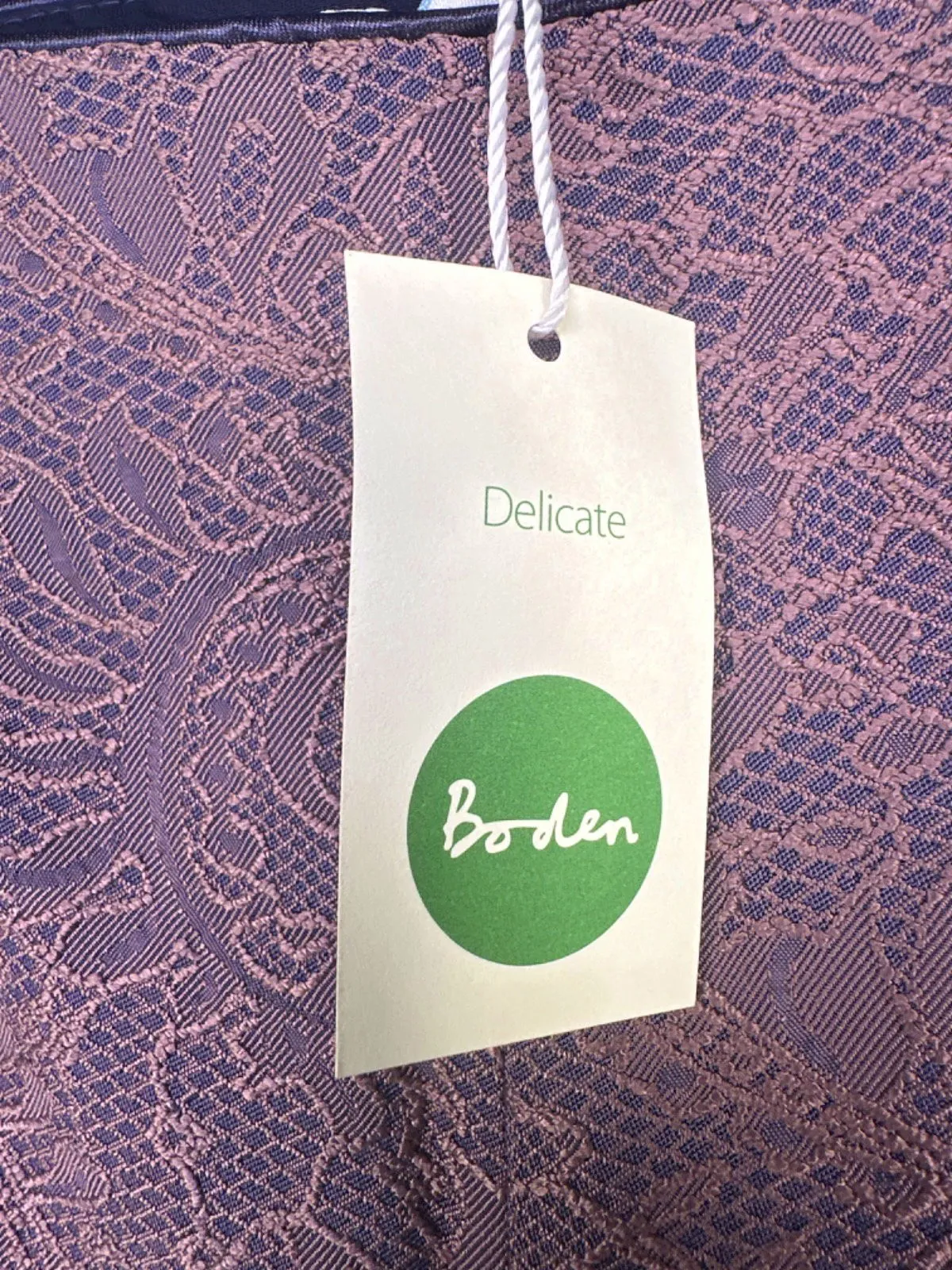 Boden Mauve Jacquard Trousers UK 8P