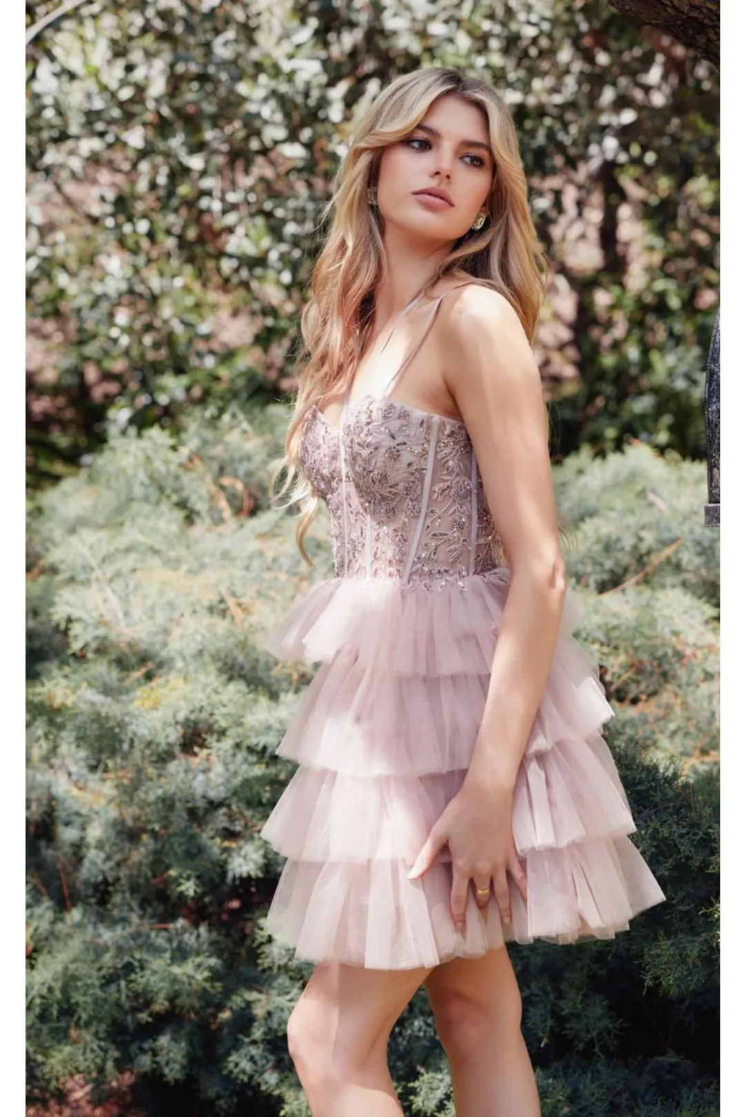 Buff Bridesmaid Dresses-Inexpensive Applique Short Juliet JT923S