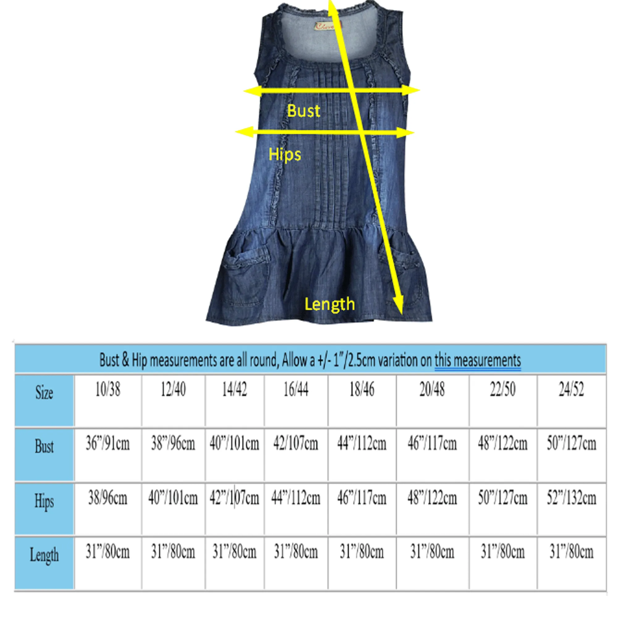 Clove Jeans Denim Sleeveless Short Dress Feminine Tunic Dress Plus Size 10-26