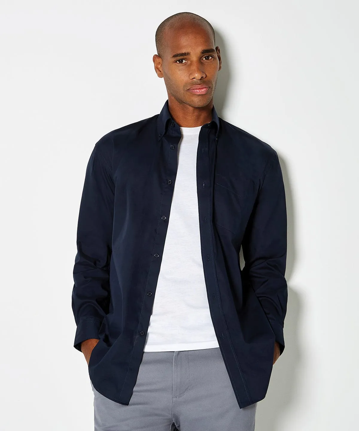 Corporate Oxford shirt long-sleeved (classic fit) | Silver Grey