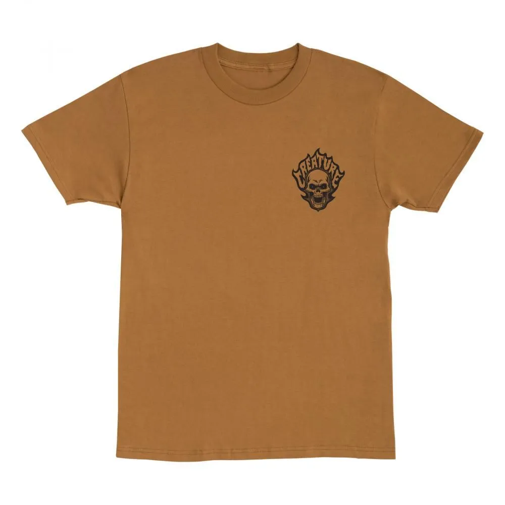 Creature T-Shirt Bonehead Flame - Brown Sugar