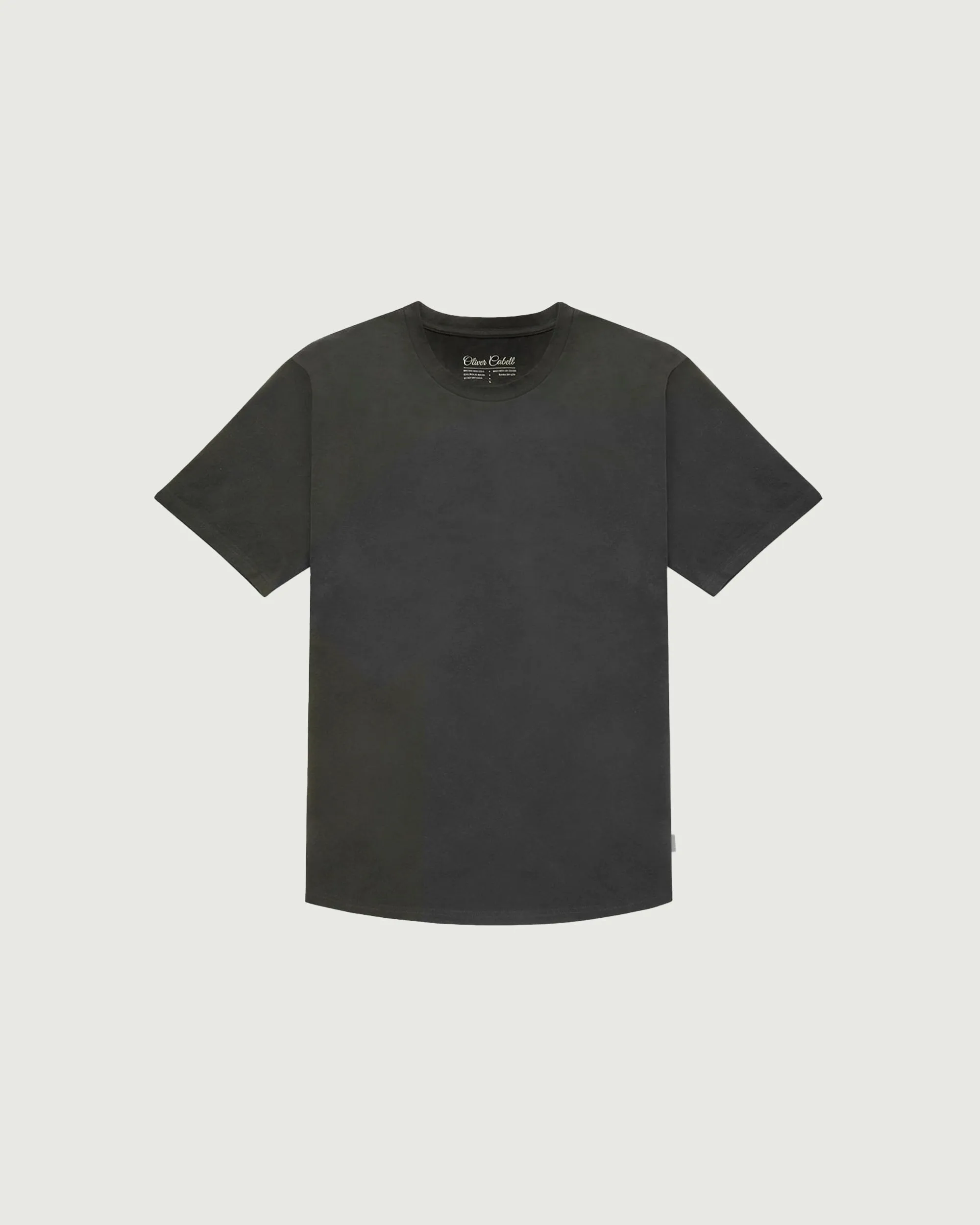 Curved Hem Tee | Charcoal