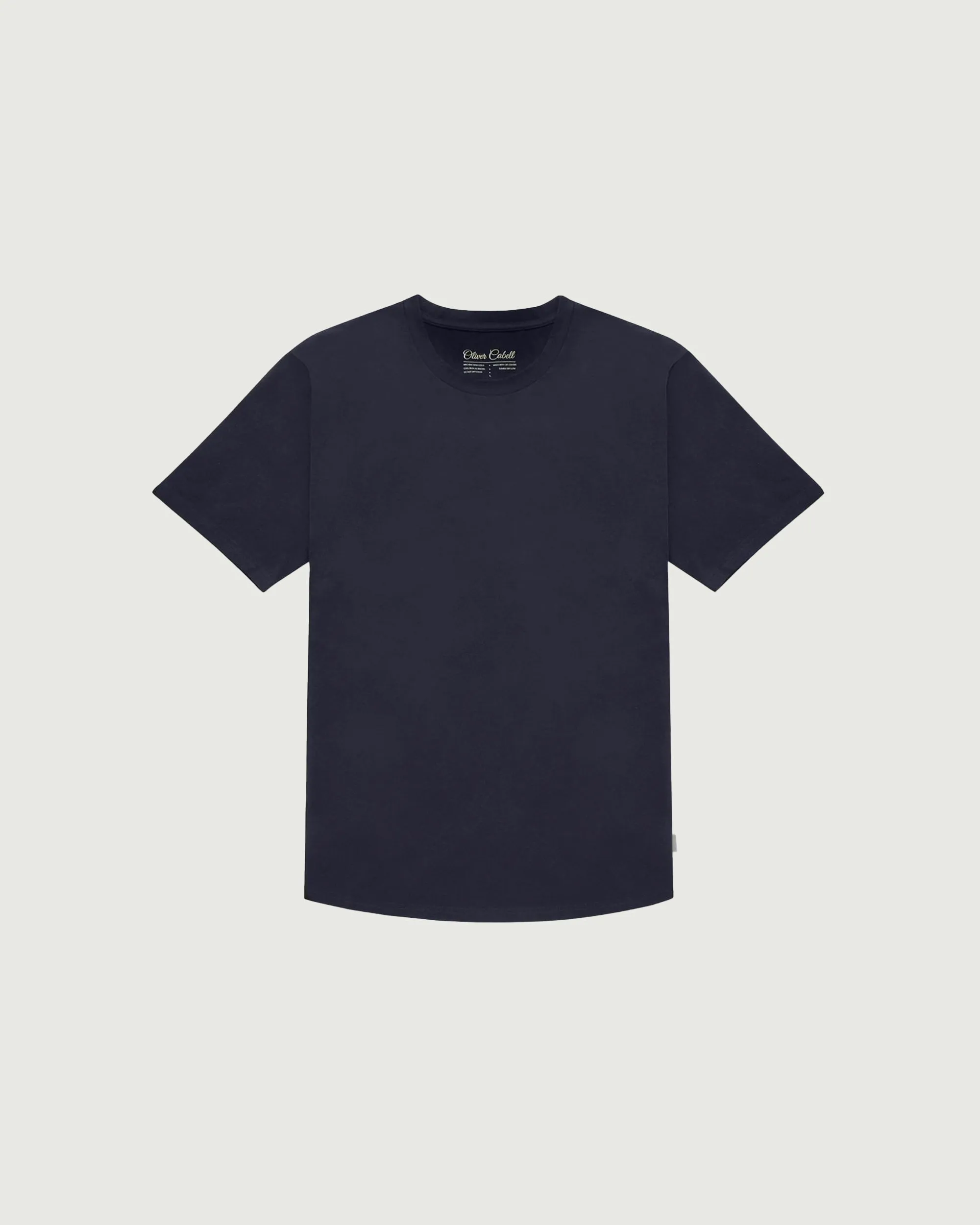 Curved Hem Tee | Navy