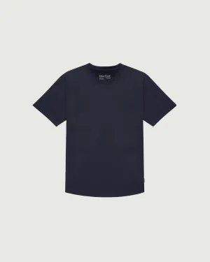 Curved Hem Tee | Navy