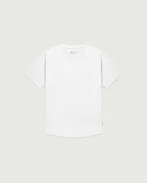 Curved Hem Tee | White