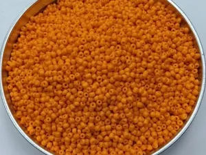 Deep Orange Round Rocaille Glass Seed Beads- 2 mm (Wholesale)