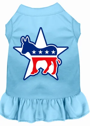 Democrat Screen Print Dress Baby Blue Xxxl
