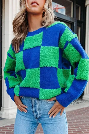 Discovering The World Square Knit Pullover Sweater