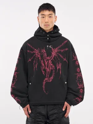 Dragon Stud Hoodie (SS1002-BLACK)