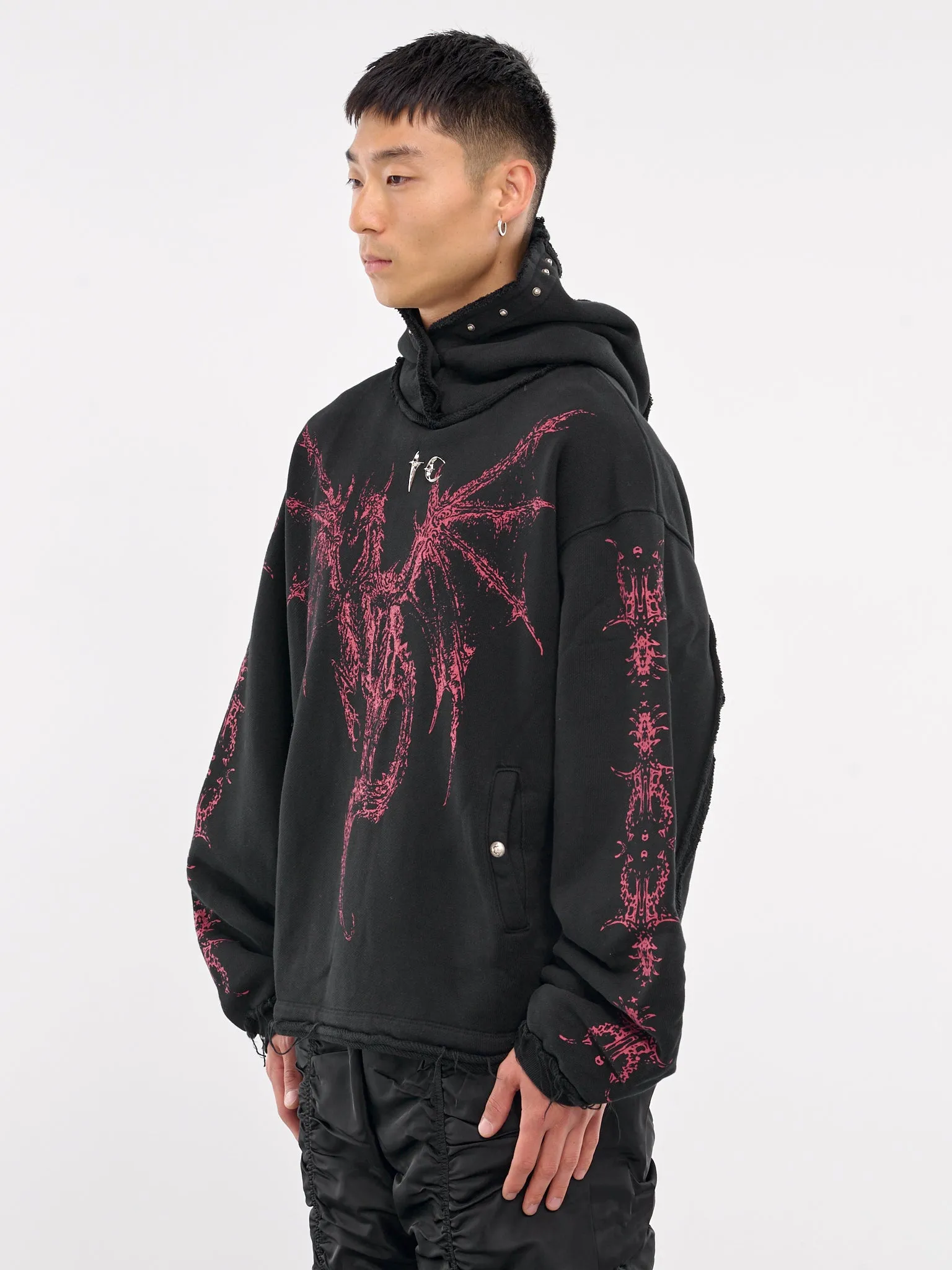 Dragon Stud Hoodie (SS1002-BLACK)