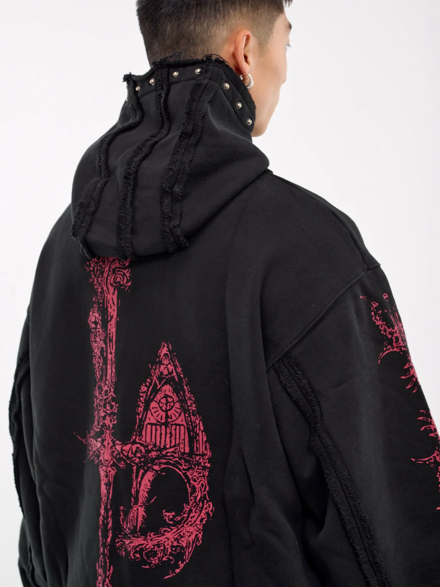 Dragon Stud Hoodie (SS1002-BLACK)