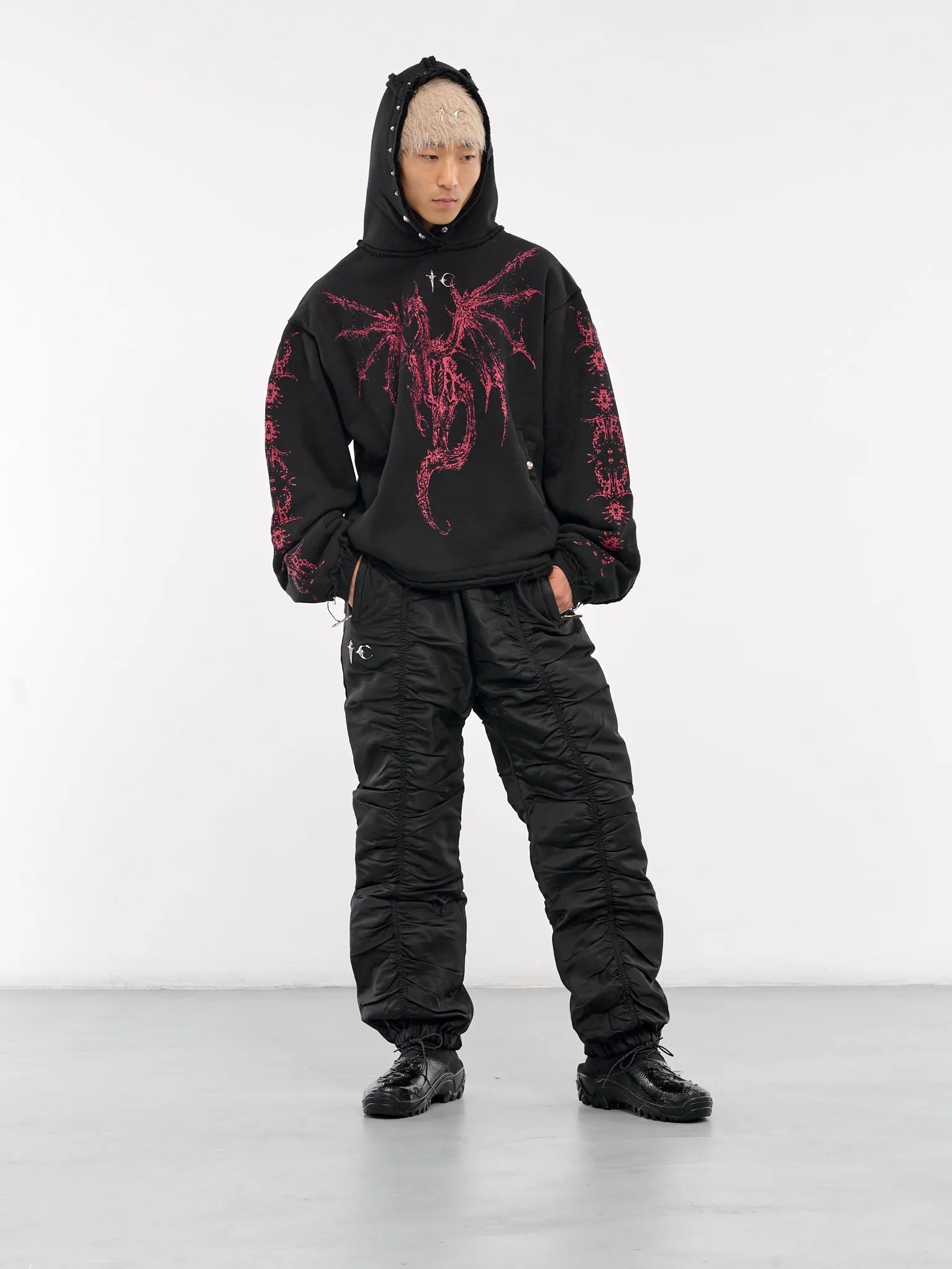 Dragon Stud Hoodie (SS1002-BLACK)