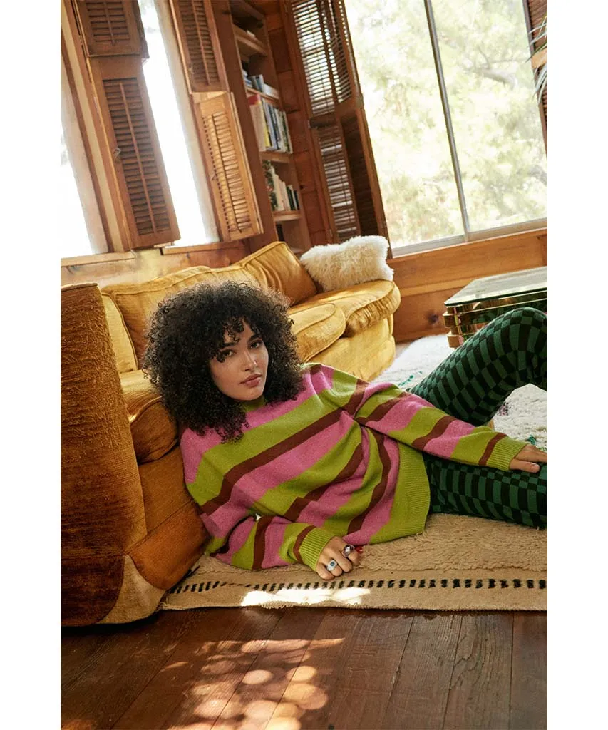Electric Julep Stripe Oversized Pullover