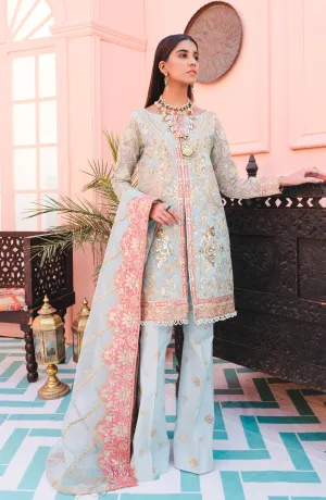 Elegant Fancy Pakistani Dress in Sky Blue Shade #PF392
