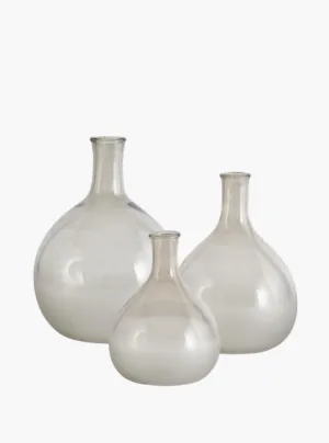 Frosted Grey Glass Bottles