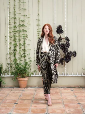 Hand-Woven Silk Ikat Trousers -Zulfiya - 'Charming'