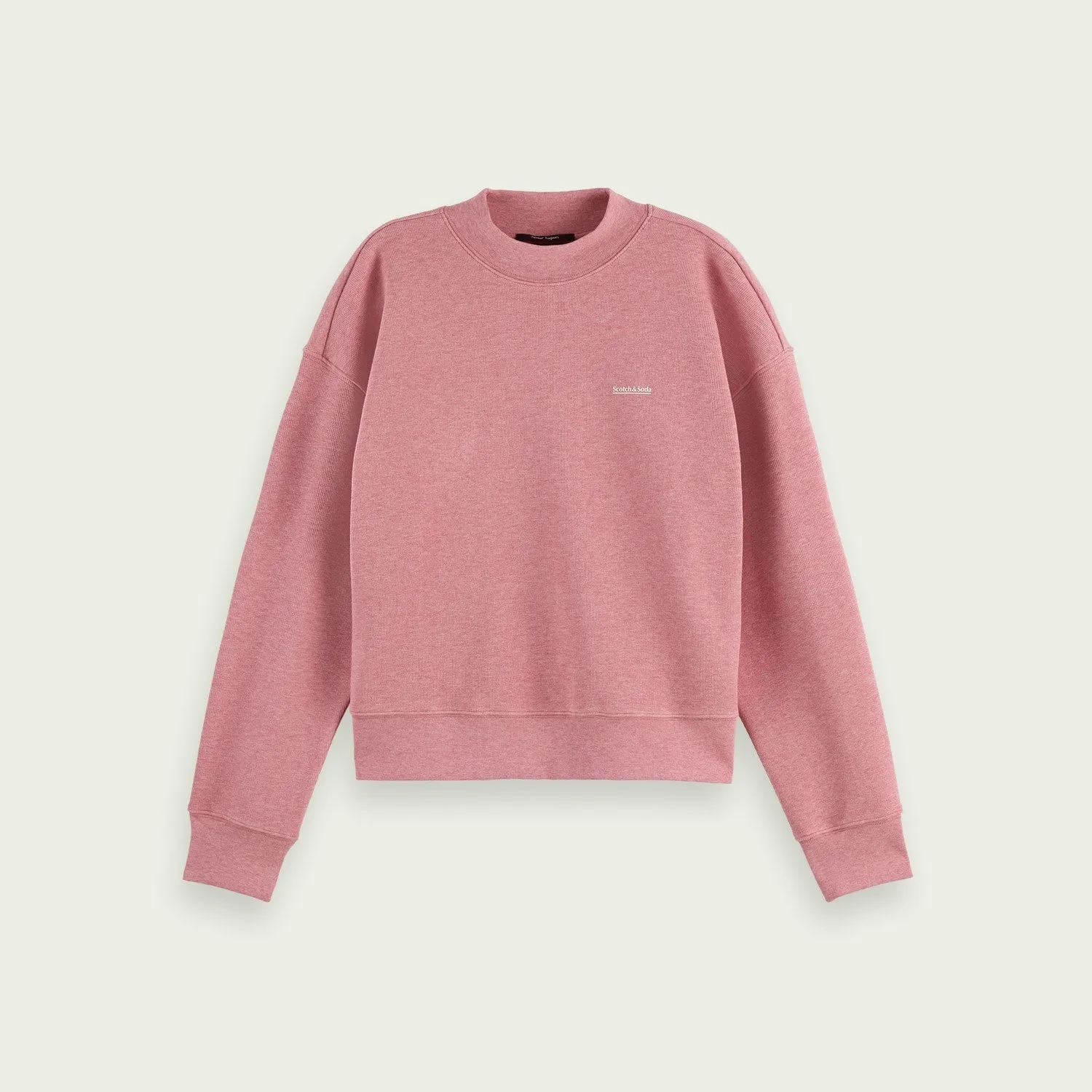 High Neck Relaxed Fit Sweater (Pink)