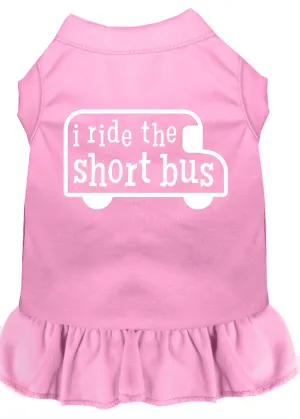 I Ride The Short Bus Screen Print Dress Light Pink Xs