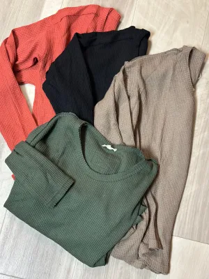 Joanna Waffle Knit Top