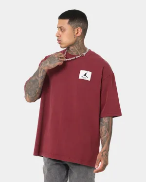 Jordan Flight Essential Oversized Washed T-Shirt Cherrywood Red