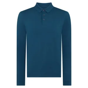 Long Sleeve 3 Button Polo - Green
