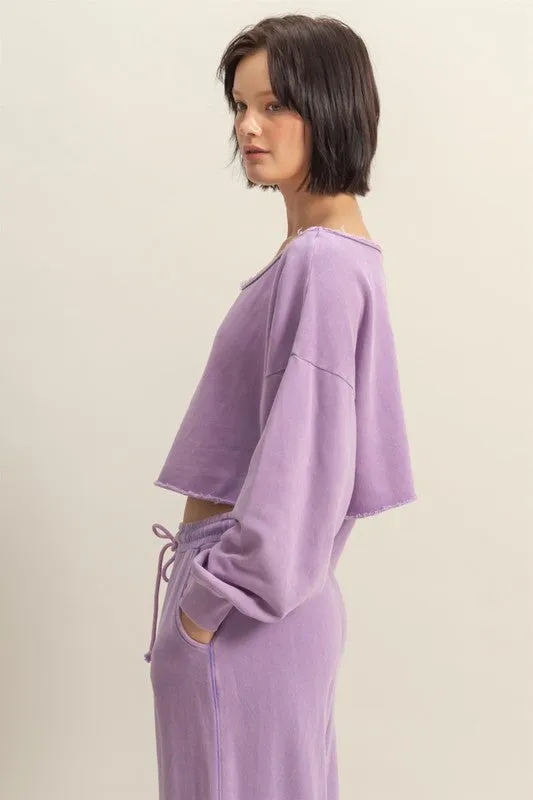 Long Sleeve Crop Top Sweater