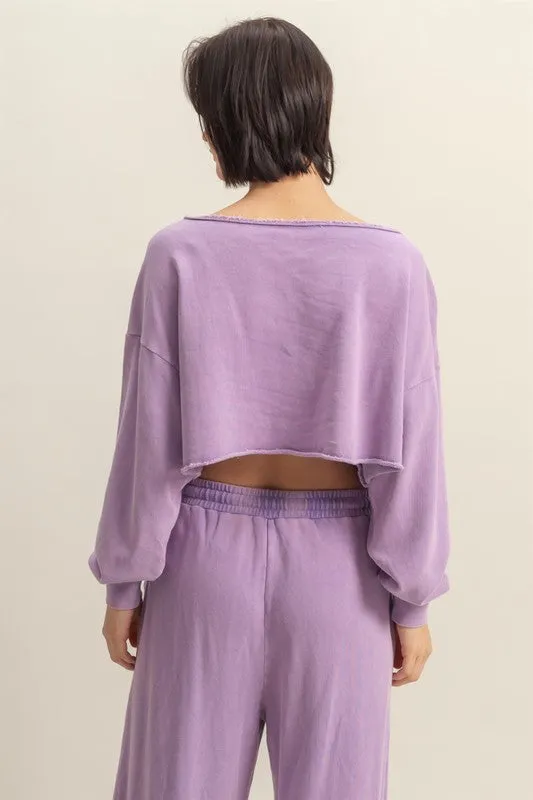 Long Sleeve Crop Top Sweater