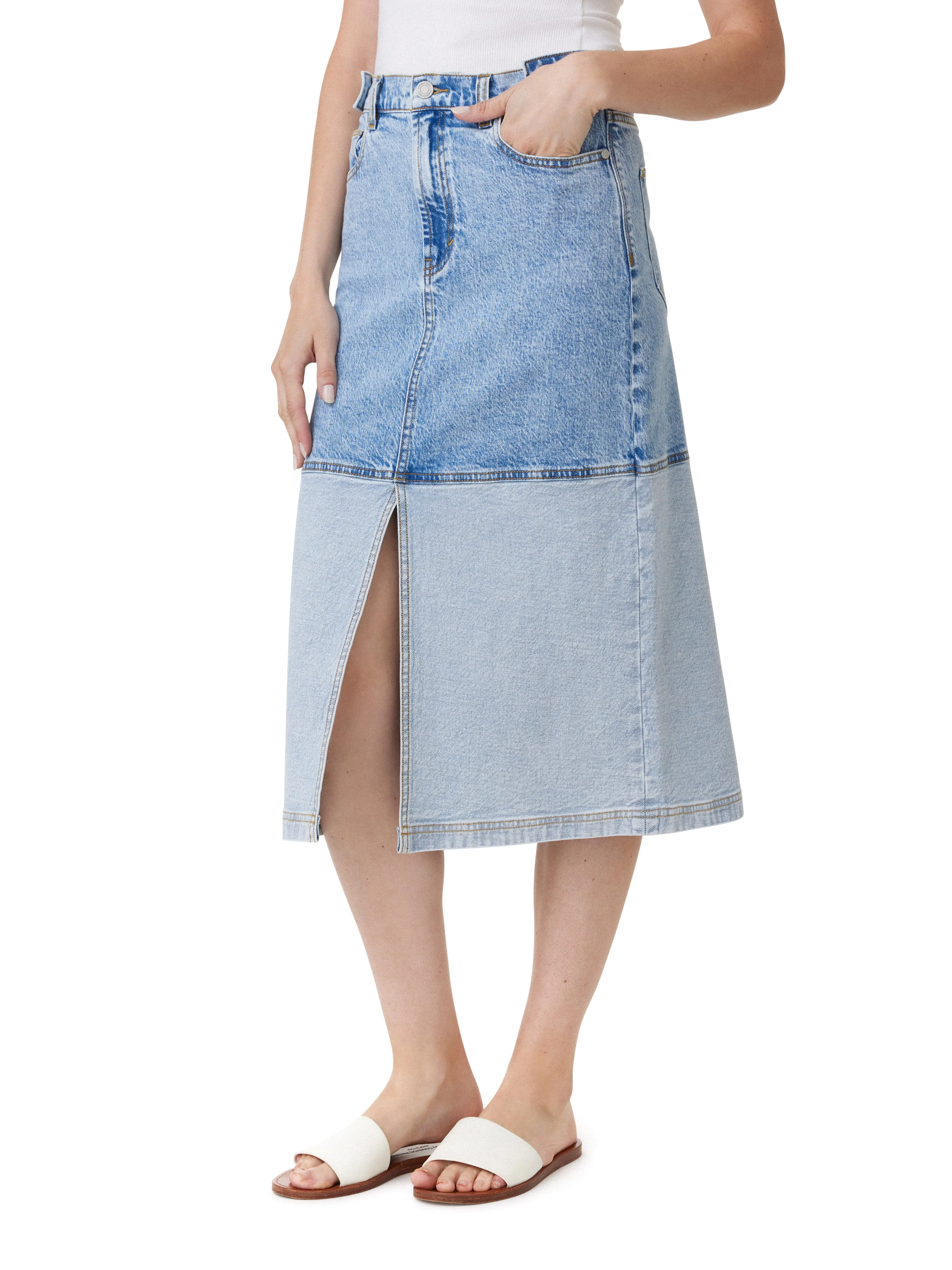 Midi Denim Skirt