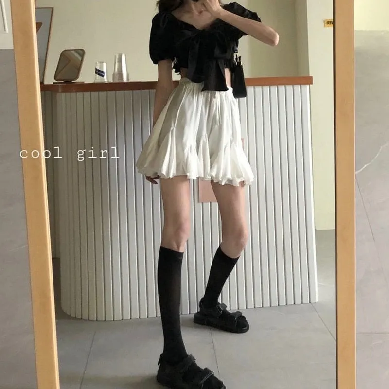 Mini Skirts Women Solid Minimalist Empire Leisure Summer All match