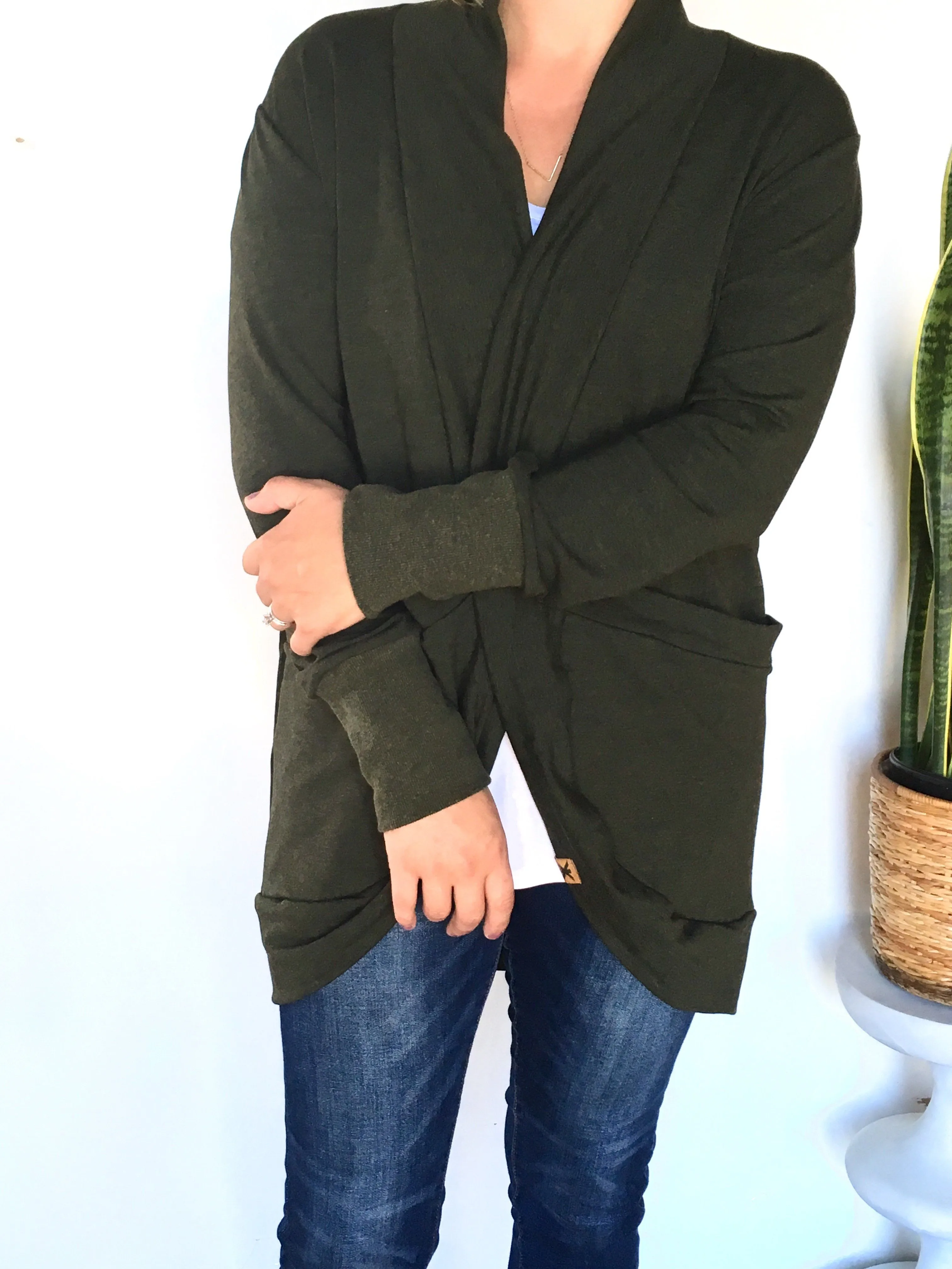 Moss Bamboo Slouchy Cardigan