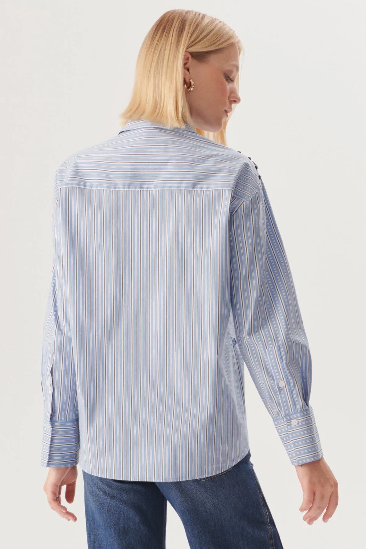 Multicolor Elegant Beaded Work Shirt