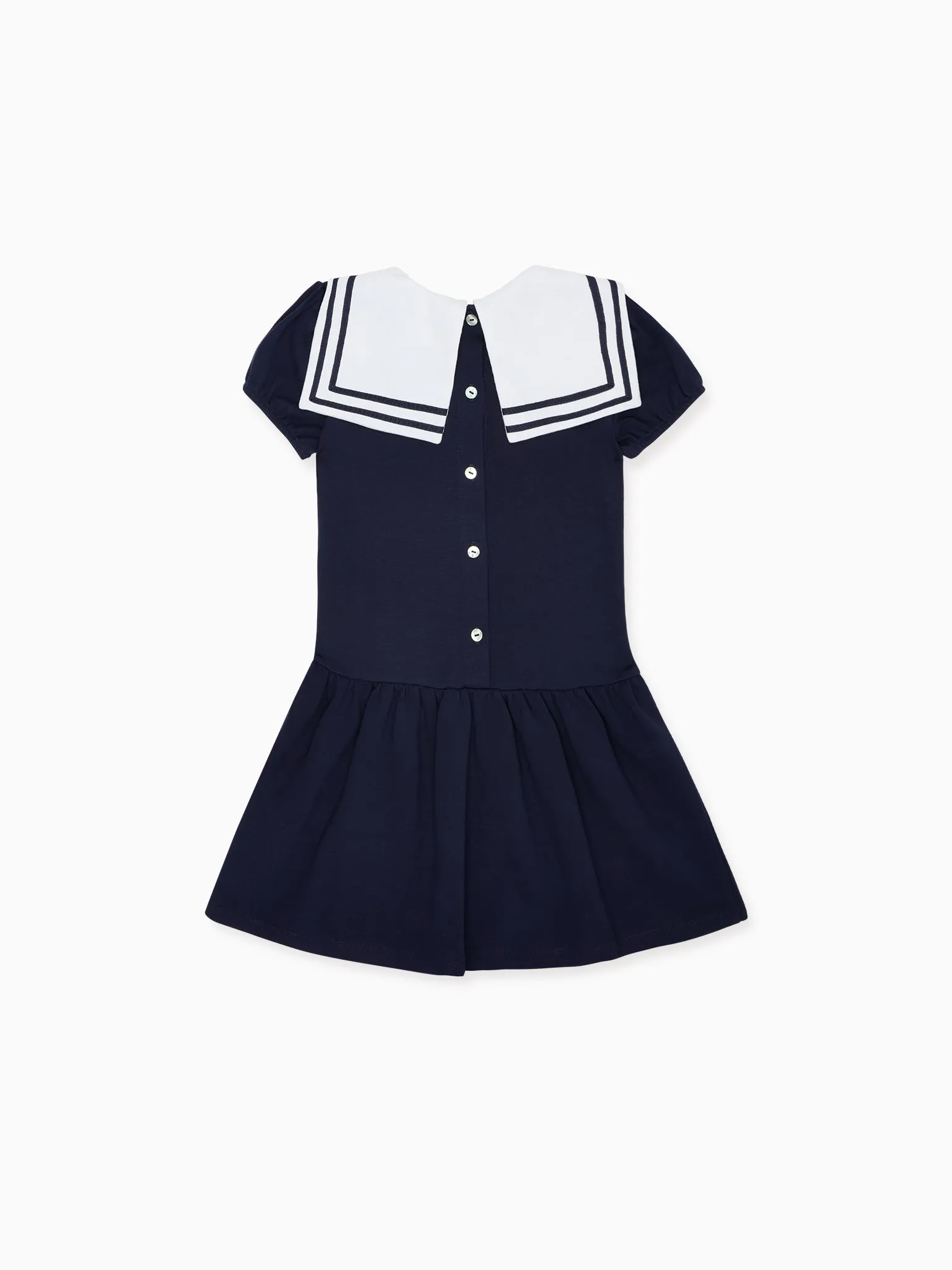 Navy Crisanta Girl Nautical Drop Waist Dress