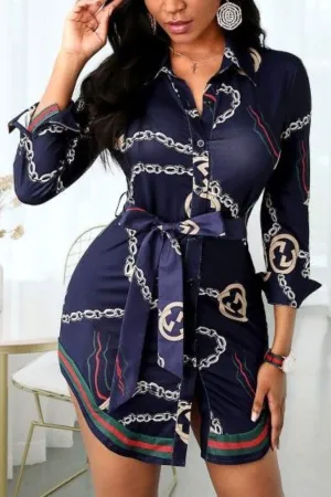 Navy Royal Shirt Dress