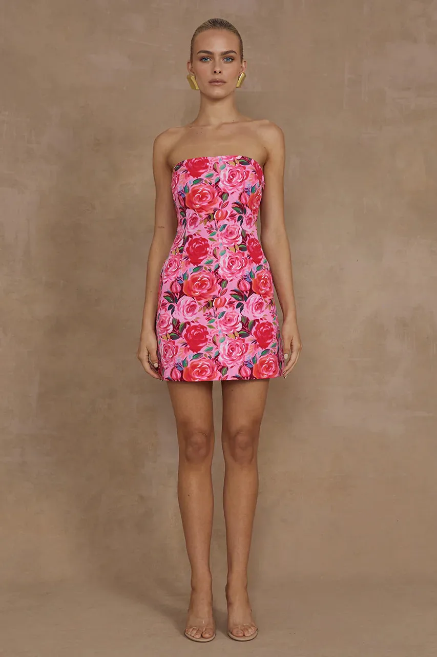 PRIMROSE MINI DRESS - BEGONIA PRINT