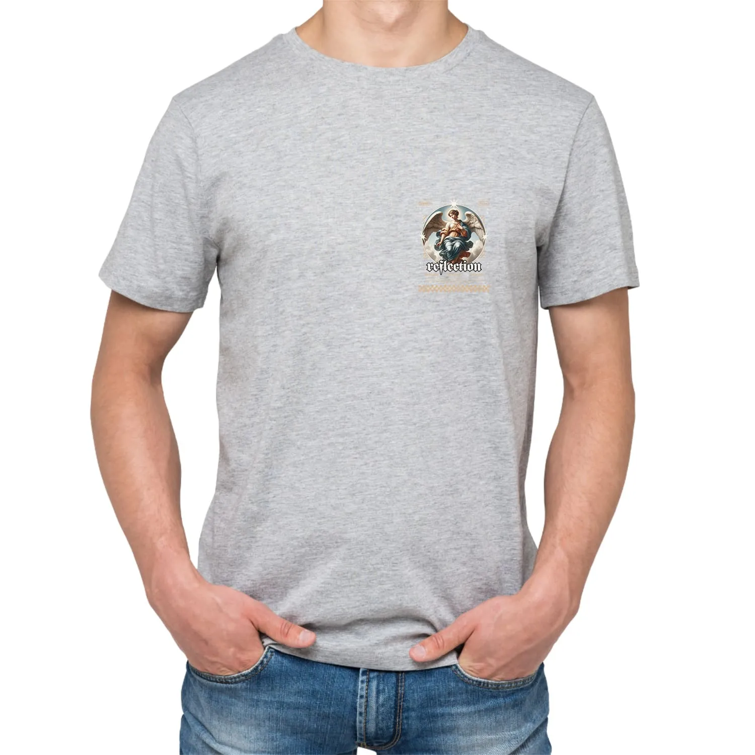 Reflection Mens cotton printed T-shirt