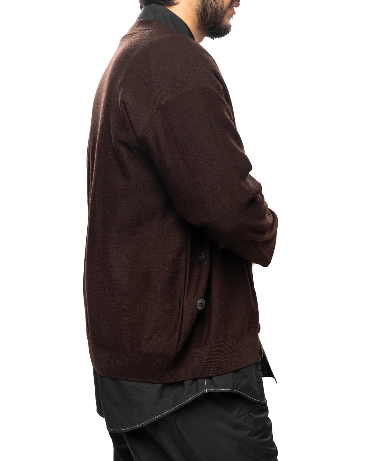 Relaxed Twisted Cardigan Pecan Brown