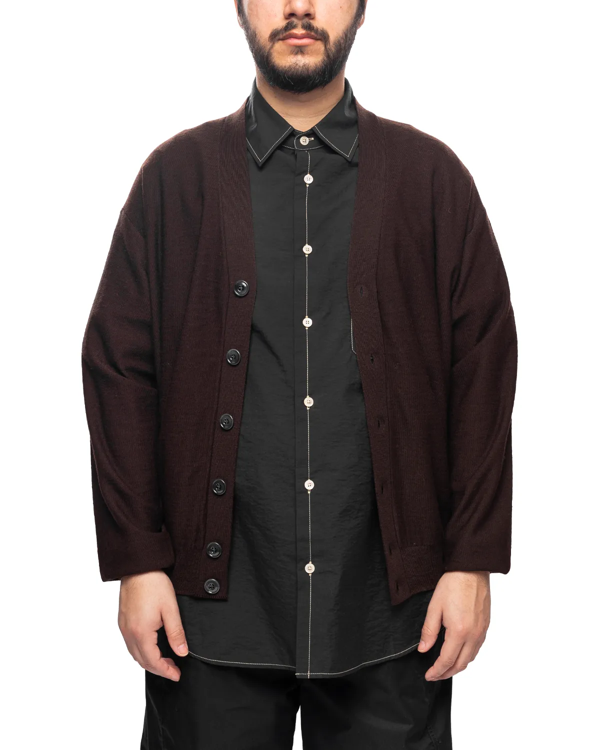 Relaxed Twisted Cardigan Pecan Brown