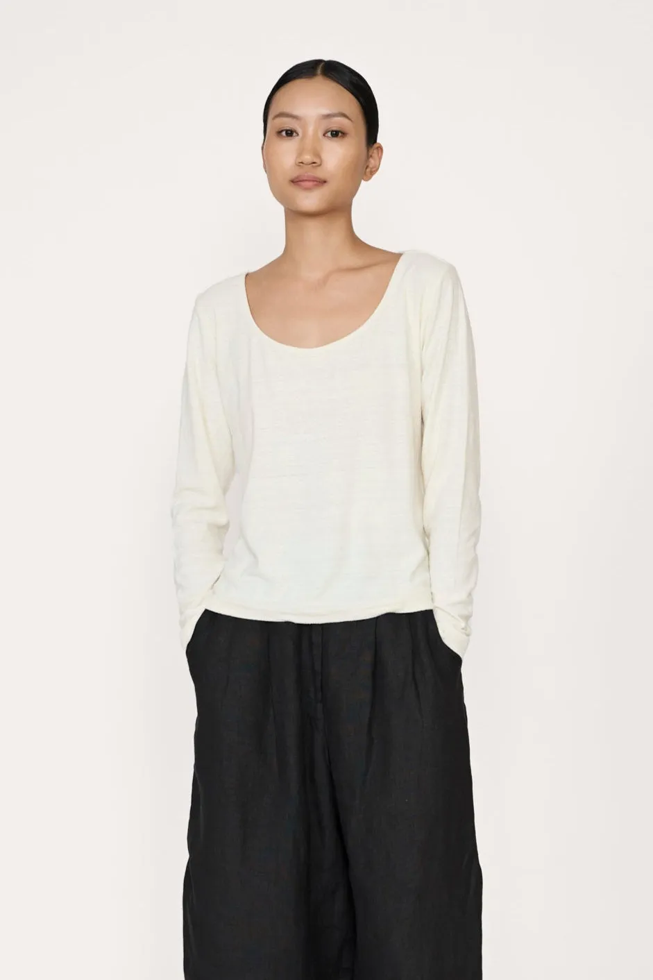 Scoop Long Sleeve - Ivory